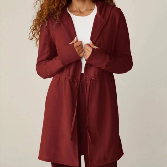 Beyond Yoga Jackets & Blazers - Beyond Yoga Deep Red Hooded Jacket